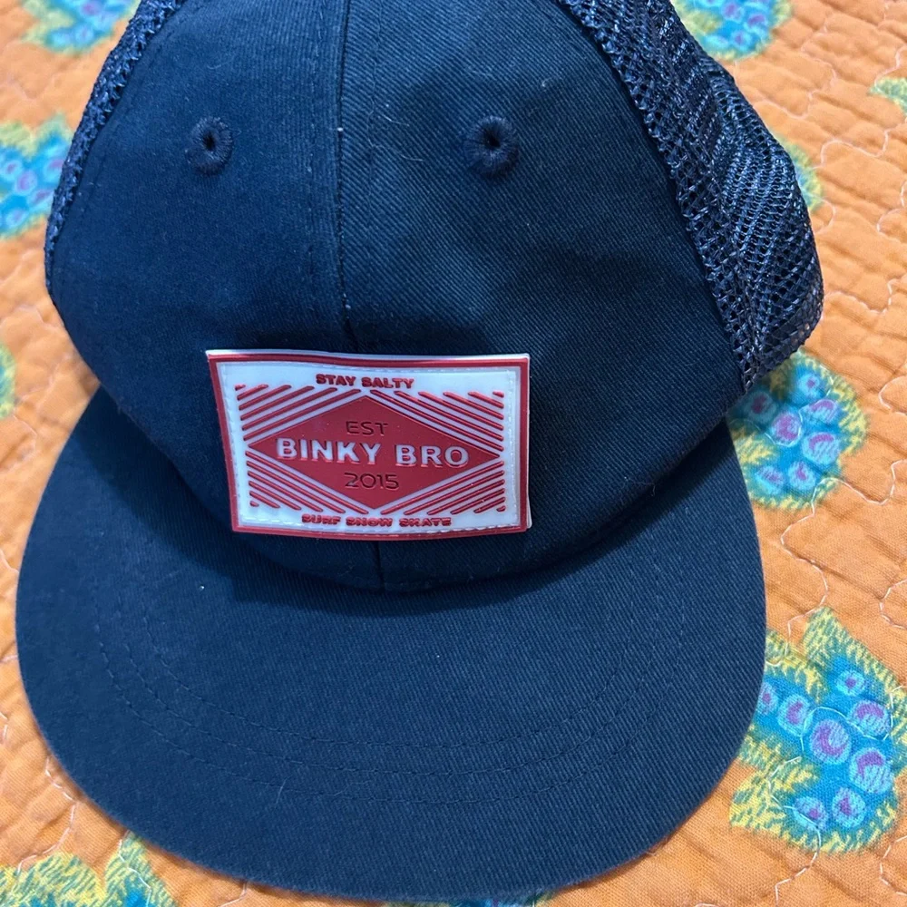 BinkyBro Ponto Navy Blue Infant Toddler Mesh Trucker Snapback Hat Cap‎